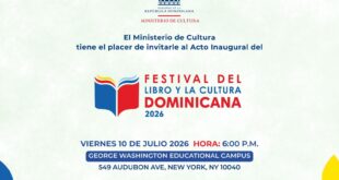 Festival del libro y la cultura dominicana se celebrará en la ciudad de NY del 10 al 12 de julio